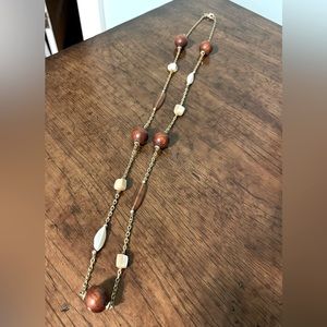 Cookie Lee Vintage Gold and Brown Necklace